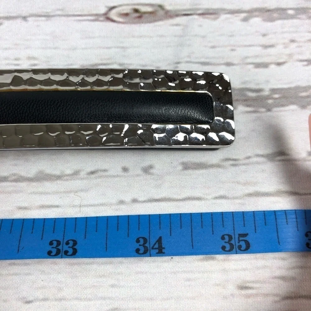 EXPRESS Forged Silver Buckle Belt S/M